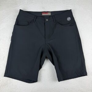 Novara Men's Cycling Shorts Black Built In Padding Size 32, Snap Button Pockets